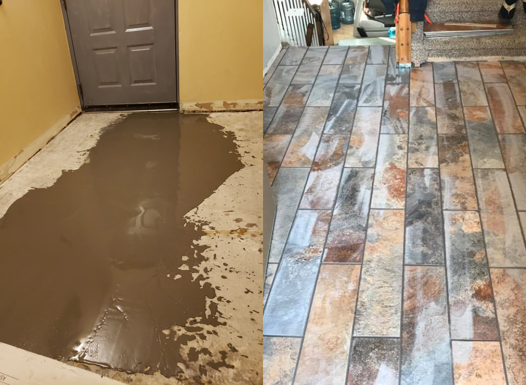 tile repair before and after
